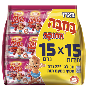 חטיף במבה מתוקה בטעם תות מארז