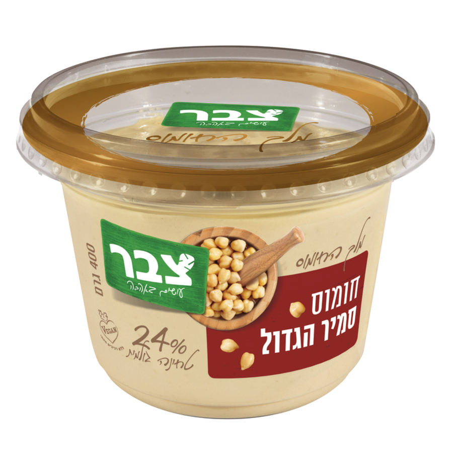 חומוס סמיר הגדול 24% טחינה גולמית צבר